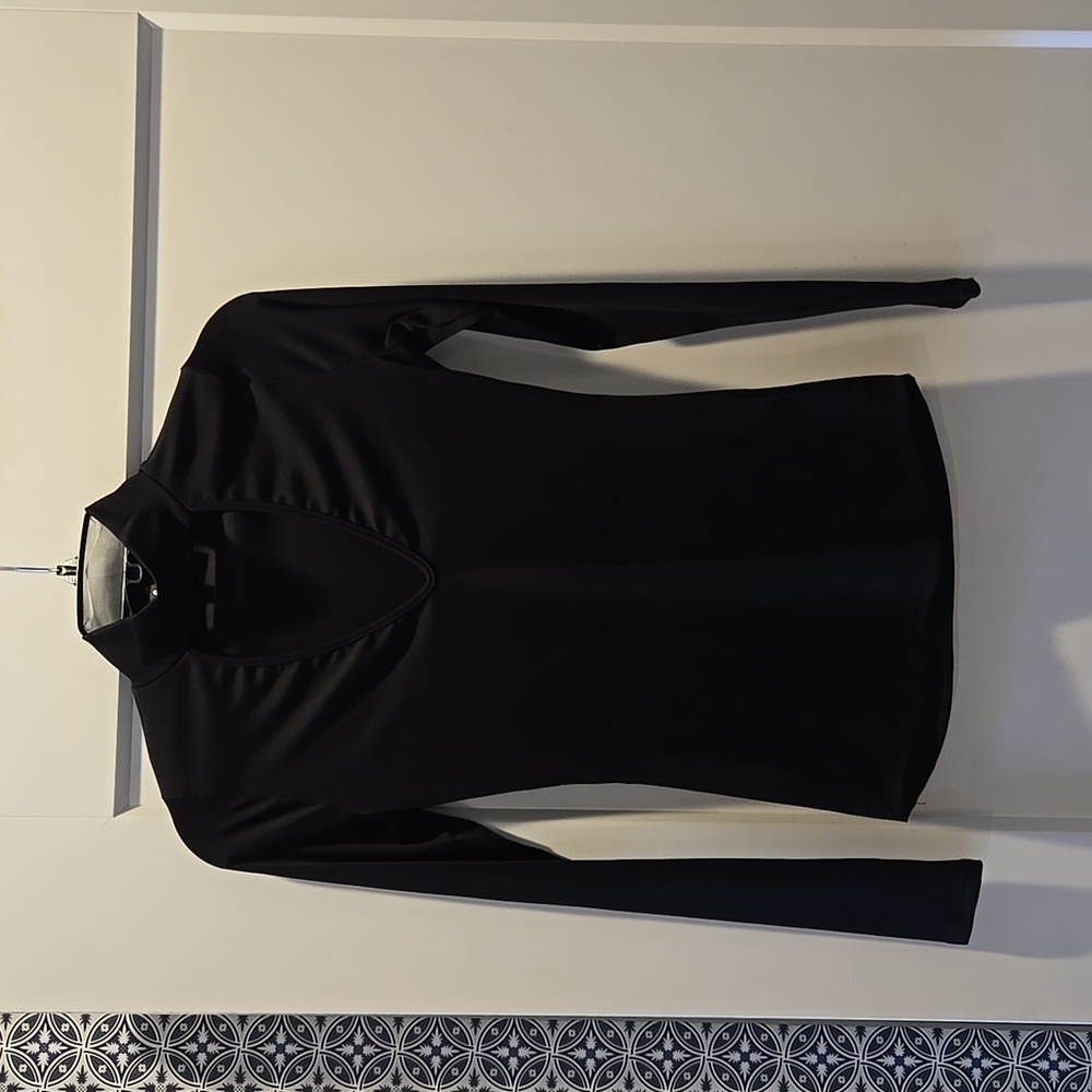 Black sexy long sleeve top